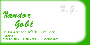 nandor gobl business card